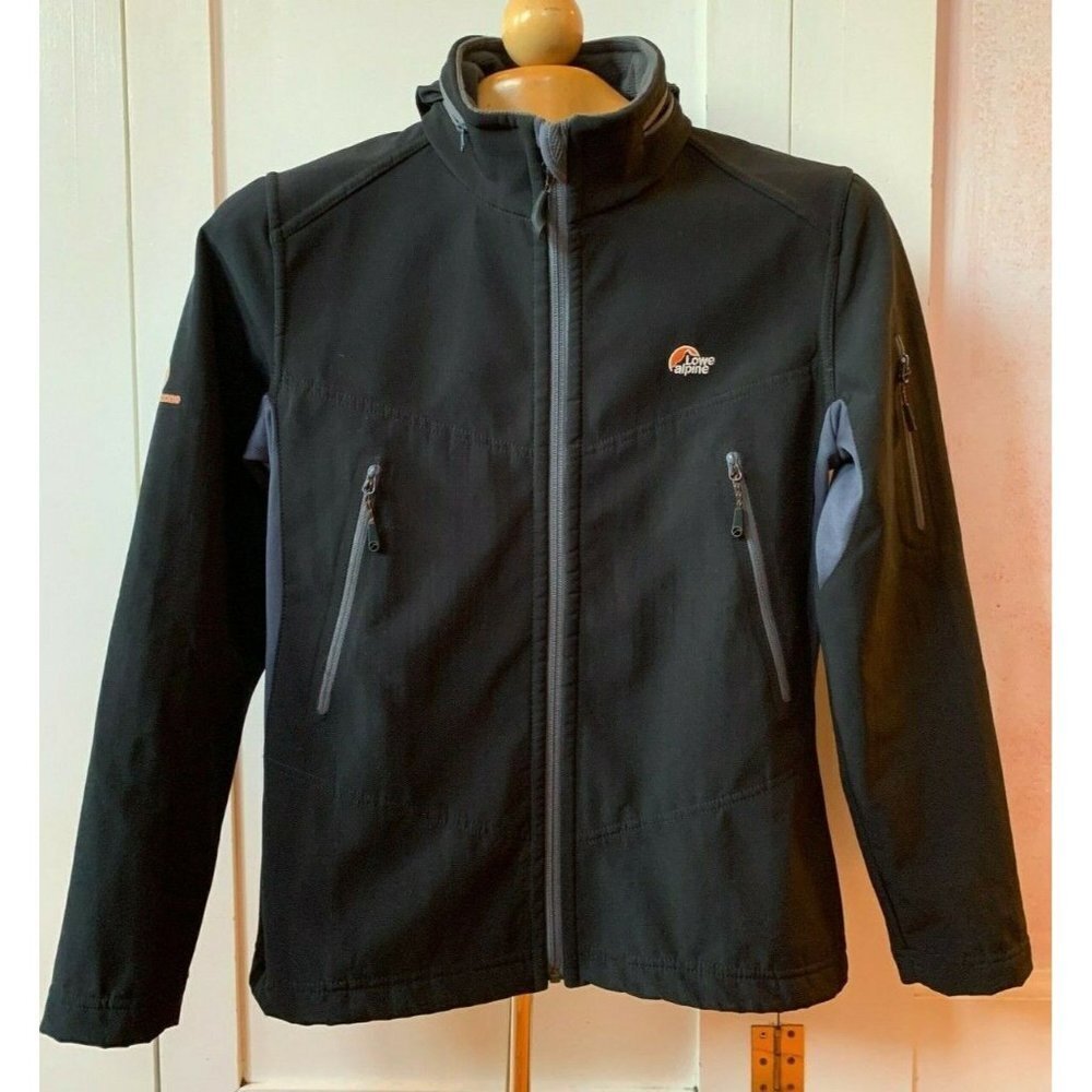 Lowe Alpine Titanium Soft Shell Zone Womens Hooded Jacket Black Size M